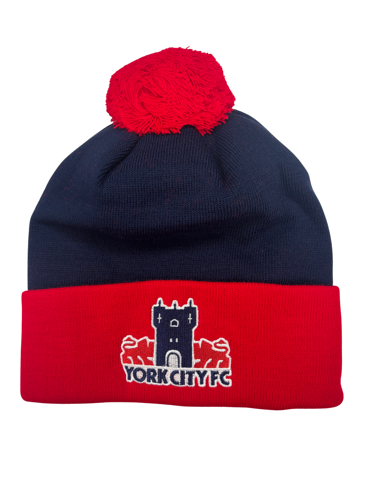 Red And Blue Retro Crest Bobble Hat image 0