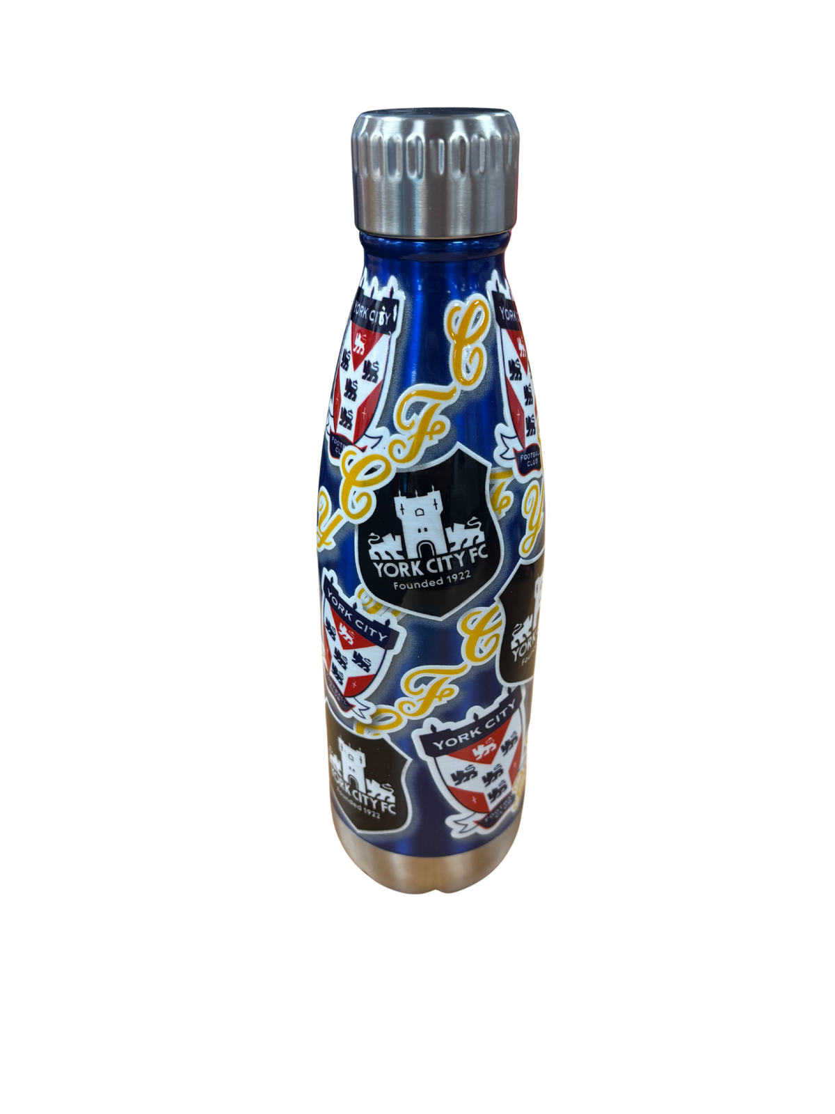 Multi Crest Stainless Steel Water Bottle Blue image 0