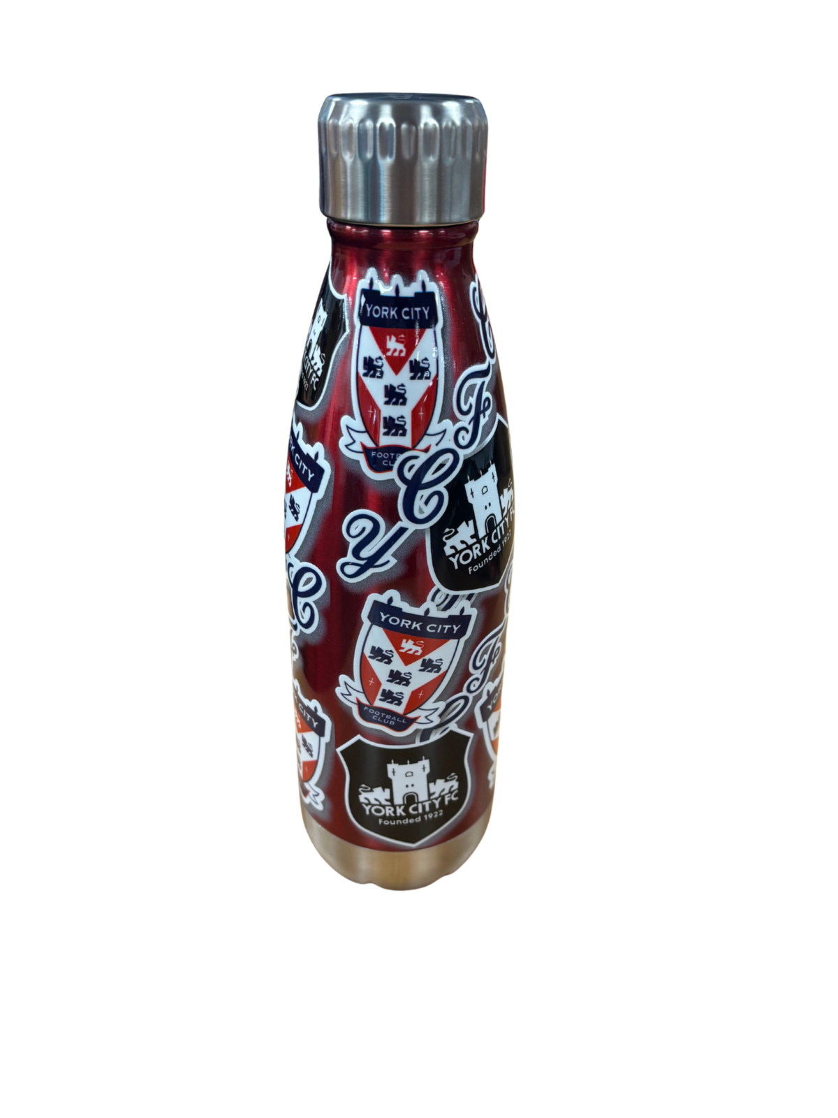 Multi Crest Stainless Steel Water Bottle Red image 0