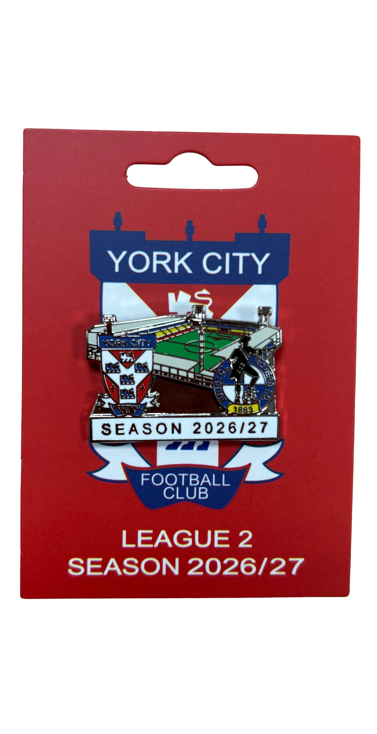 Match Fixture Pin Badge York City V Bristol Rovers image 0