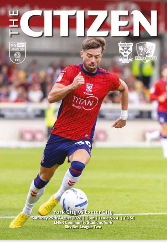 Match Day Programme York City V Exeter City image 0