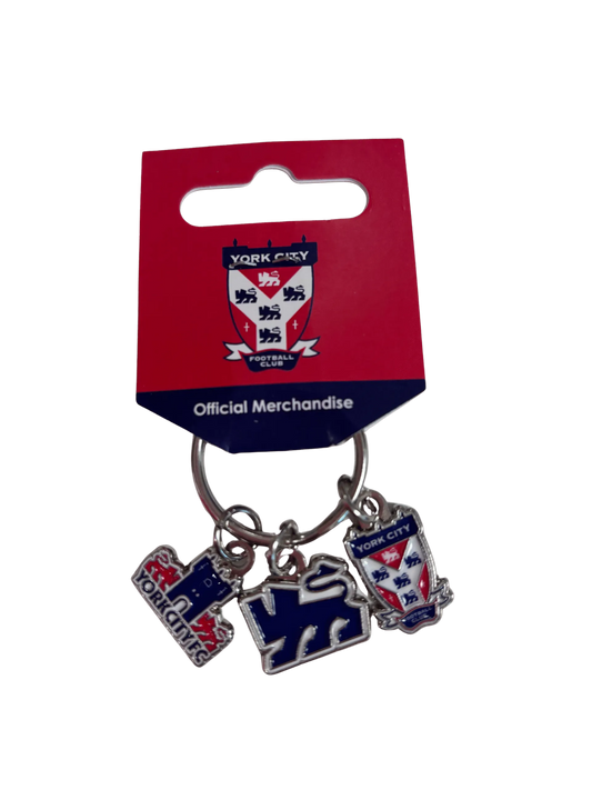 Three Crest Charm Keyring image 0