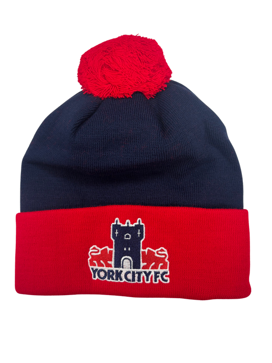 Red And Blue Retro Crest Bobble Hat image 0