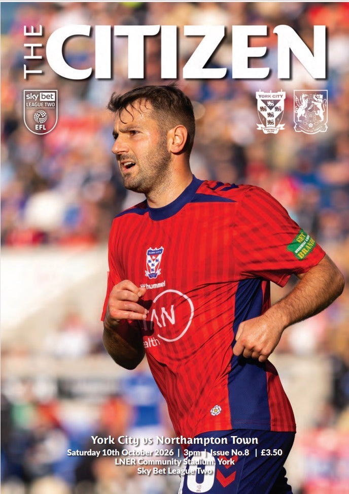 Match Day Programme York City V Northampton Town image 0
