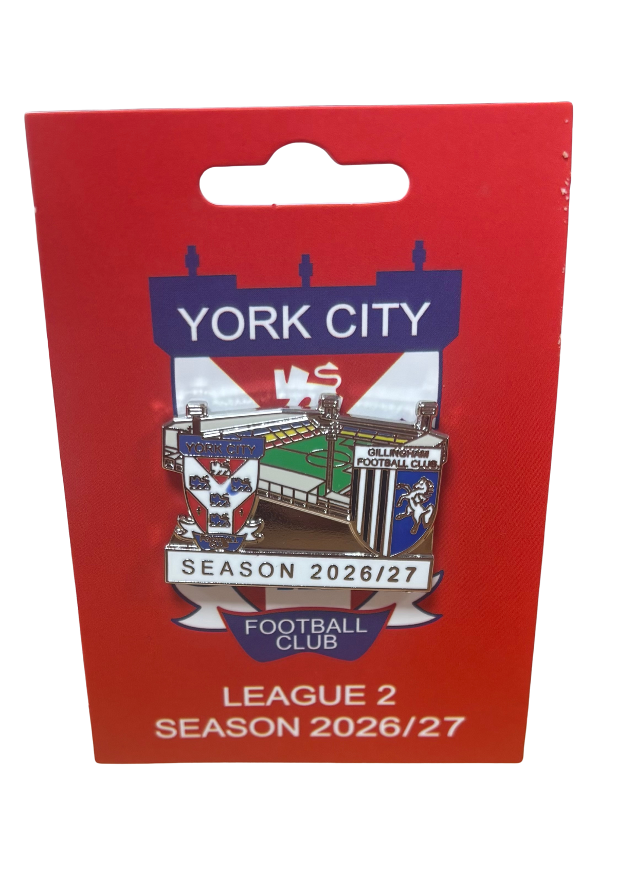 Match Fixture Pin Badge York City V Gillingham