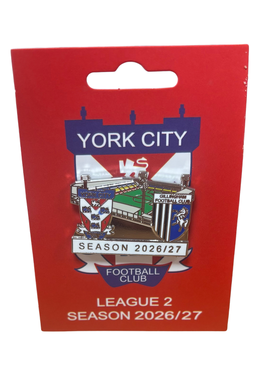 Match Fixture Pin Badge York City V Gillingham