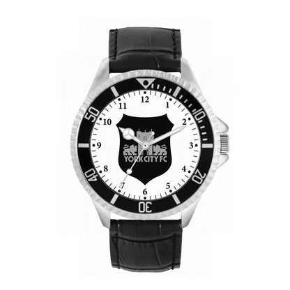 Retro Crest Black Strap Watch