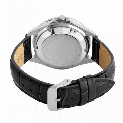 Retro Crest Black Strap Watch