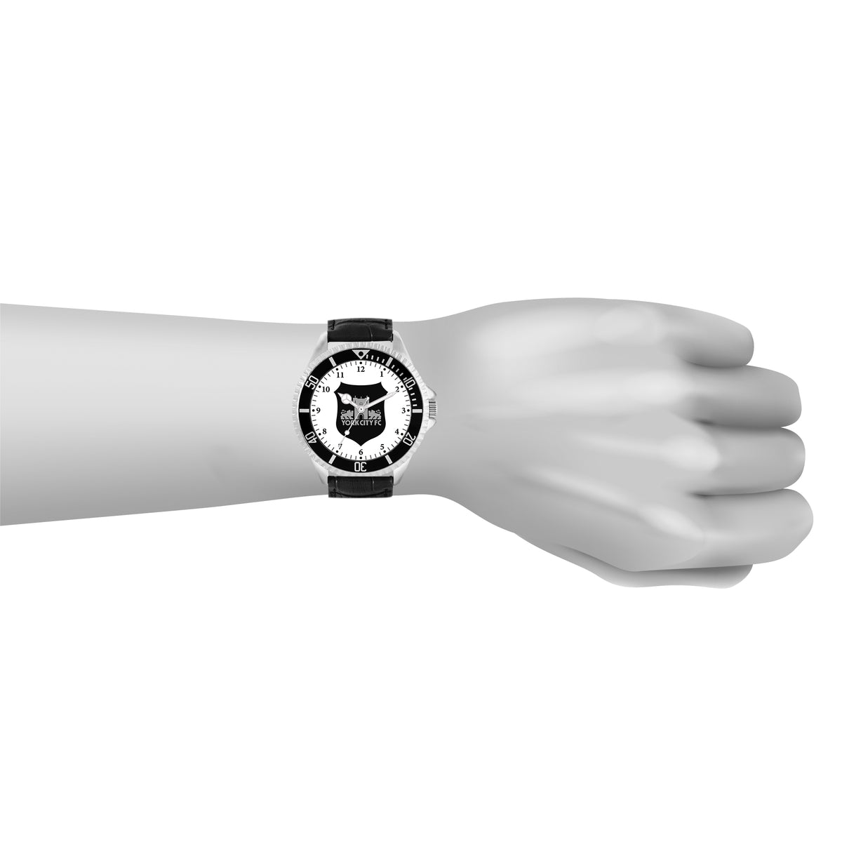 Retro Crest Black Strap Watch