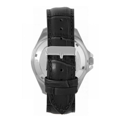 Retro Crest Black Strap Watch