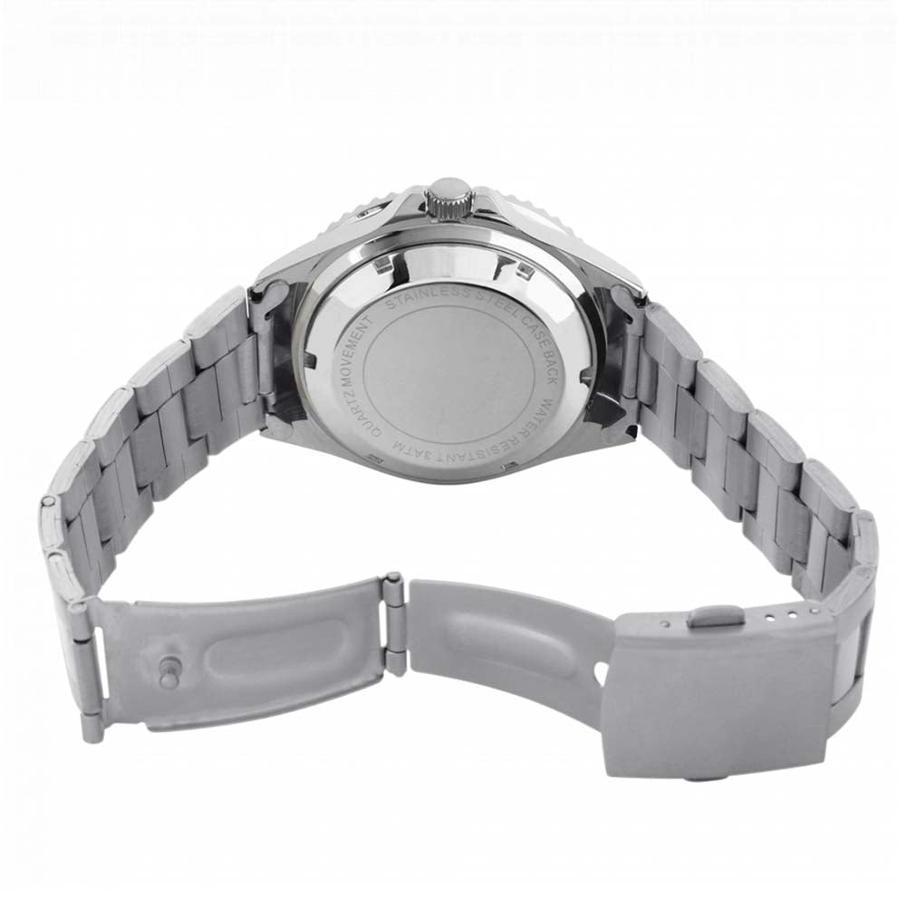 Retro Crest Silver Strap Watch