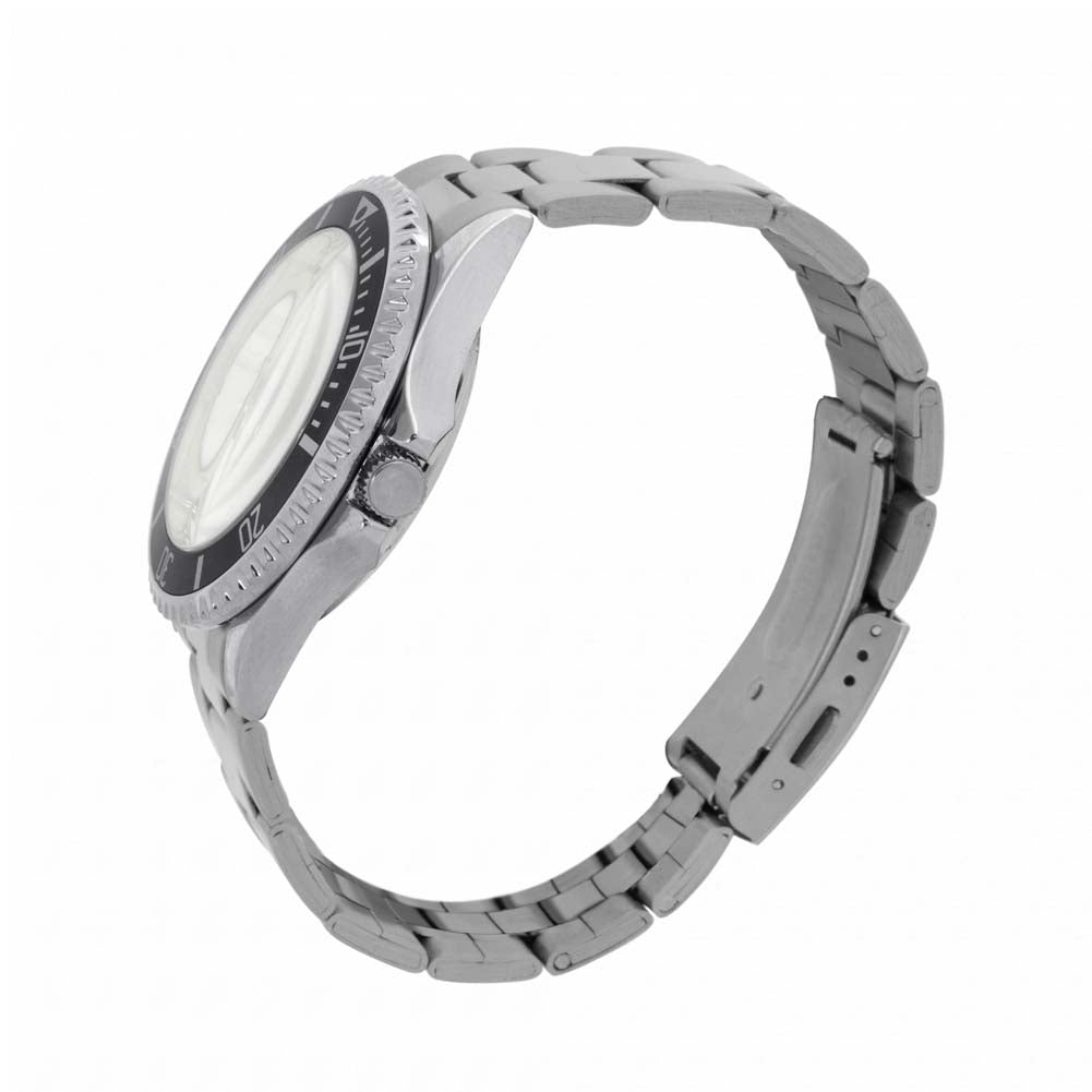 Retro Crest Silver Strap Watch
