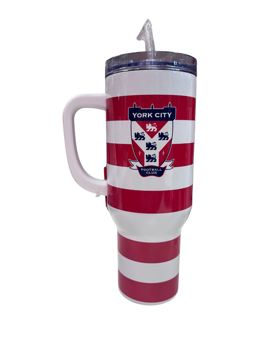 Club Crest Stripe Large Tumbler With Straw image 0
