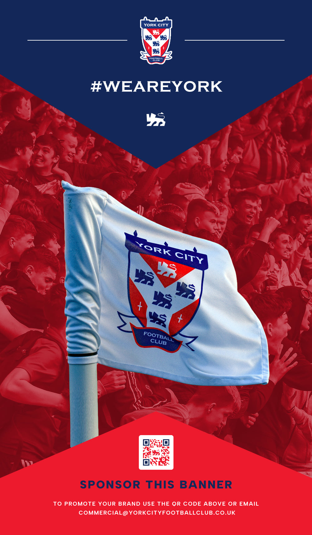 Hospitality Banner Sponsorship - #WeAreYork & Corner Flag image
