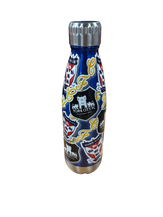 Multi Crest Stainless Steel Water Bottle Blue image 0