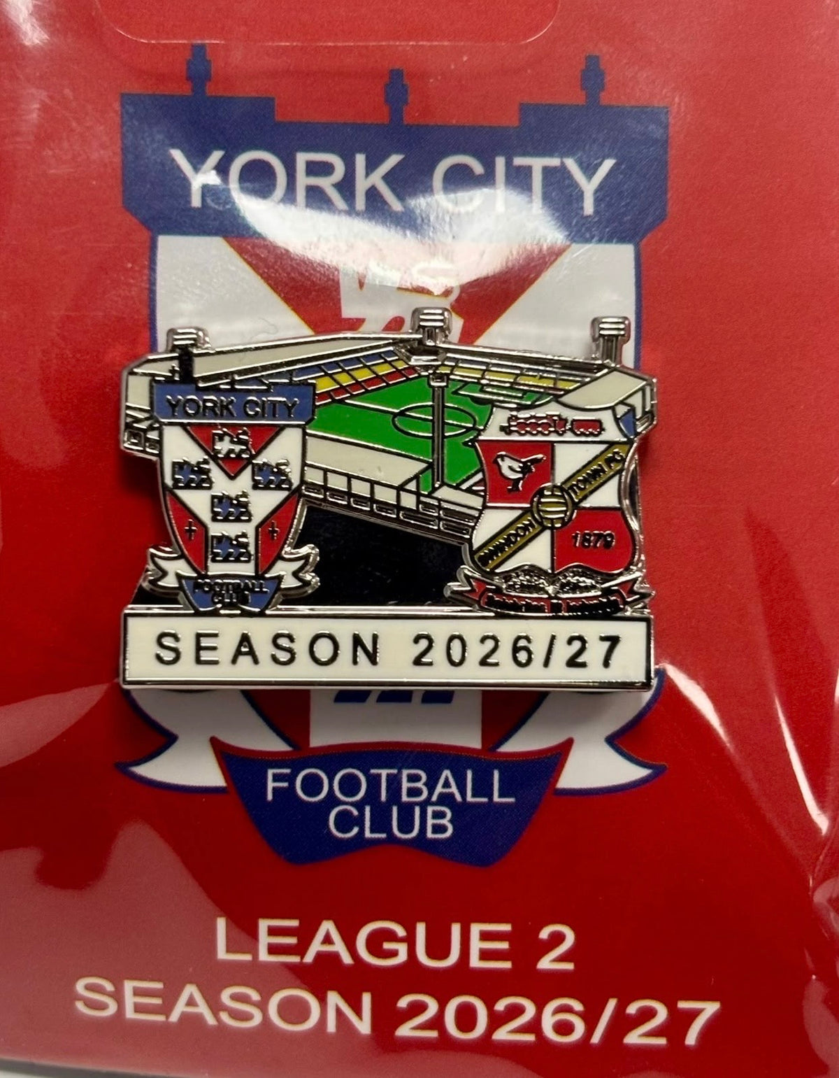 Match Day Fixture Pin Badge York City V Swindon Town image 0